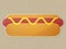 Hotdog unhealthy fast food icon