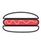 Hotdog. Vector illustration decorative background design
