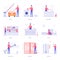Hotel Activities Flat Illustrations Pack