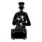 Hotel bag valet icon, simple style
