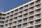 Hotel balconies closeup