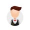 Hotel bellhop bellboy waiter porter valet parking avatar plain no face character icon illustration