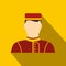 Hotel bellman flat icon