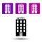 Hotel building icon . Simple glyphvector of Travel purple set for UI and UX, website or mobile application