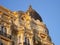 Hotel Carlton one of towers and fragment of exterior design, decorative stucco molding view from the boulevard Croisette