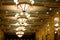 Hotel ceiling with chandelier