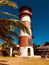 Hotel El Sitio lighthouse tower at Playa Venao in Panama
