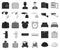 Hotel and equipment black,monochrome icons in set collection for design. Hotel and comfort vector symbol stock web