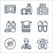 hotel essentials line icons. linear set. quality vector line set such as phone, room service, no pets allowed, slipper, towel,