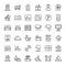 Hotel facilities 36 outline icons