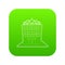 Hotel five stars icon green vector