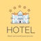 Hotel Five Stars Icon Vector Illustration