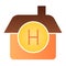 Hotel flat icon. House color icons in trendy flat style. Architecture gradient style design, designed for web and app