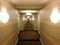Hotel hallway long perspective corridor