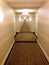 Hotel hallway long perspective corridor