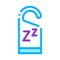 Hotel Handle Label Zzz Icon Outline Illustration