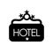 Hotel hanging signal of four stars icon. Trendy Hotel hanging si