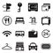 Hotel & hostel icons set