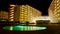 Hotel with illuminated swimming pool