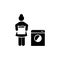 Hotel, job, waiter, girl, cleaner icon. Element of hotel pictogram icon. Premium quality graphic design icon. Signs and symbols