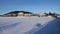 Hotel Lappland on Umeaalven river in Lycksele  in winter in Sweden