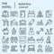 Hotel line icon set, horeca collection, vector sketches, logo illustrations, web symbols, linear pictograms package