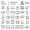 Hotel line icon set. Household signs collection, sketches, logo illustrations, web symbols, outline style pictograms