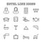 Hotel line icons