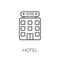 Hotel linear icon. Modern outline Hotel logo concept on white ba