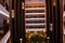 Hotel lobby room interior. Atmospheric hotel corridor with elevator.