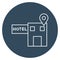 Hotel Location Isolated Vector icon which can easily modify or edit