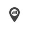 Hotel location pin vector icon