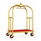 Hotel Luggage Trolley Isolated