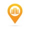 Hotel map pointer icon marker GPS location flag symbol