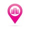 Hotel map pointer icon marker GPS location flag symbol