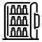 Hotel mini bar icon, outline style