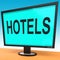 Hotel Monitor Shows Motel Hotels And Room