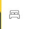 Hotel, Motel, apartment - double bed. Bed for two. icon vector