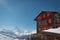 Hotel and mountain restaurant Fluhalp with Matterhorn, Zermatt