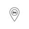 Hotel Pin line icon, navigation web