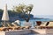 Hotel Poolside Chairs with Sea view