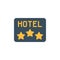 Hotel rating stars flat icon