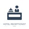 hotel receptionist icon in trendy design style. hotel receptionist icon isolated on white background. hotel receptionist vector