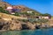 Hotel at resort Panormos, Crete island