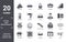 hotel.and.restaurant icon set. include creative elements as hot stones, go down, bellboy, escalator down, restaurant, beach hotel