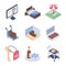 Hotel Service And room Service Isometric Icons Pack