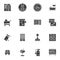 Hotel service vector icons set