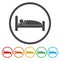 Hotel single icon. Sleeping symbol. Vector illustration