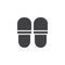 Hotel slippers icon vector