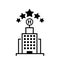 Hotel and stars vectir icon. Building, Michelin star illustration, assessment. hotel  business concept.